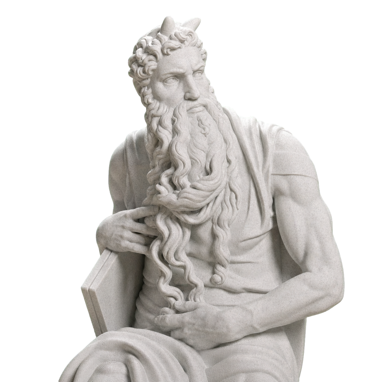 Moses (Upper Half) Marble Stone collectible bust