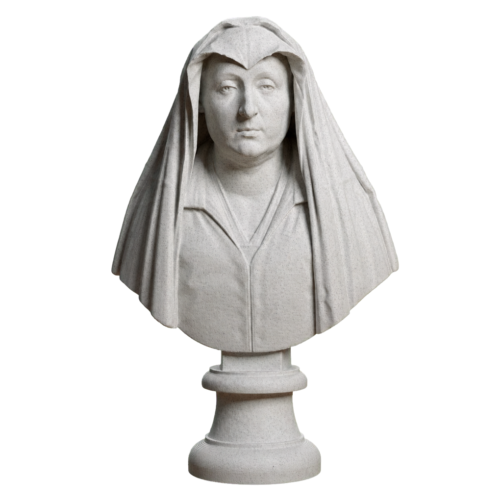 Bust of Camilla Barbadori Marble Stone collectible bust
