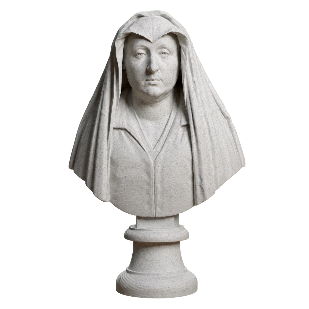 Bust of Camilla Barbadori Marble Stone collectible bust