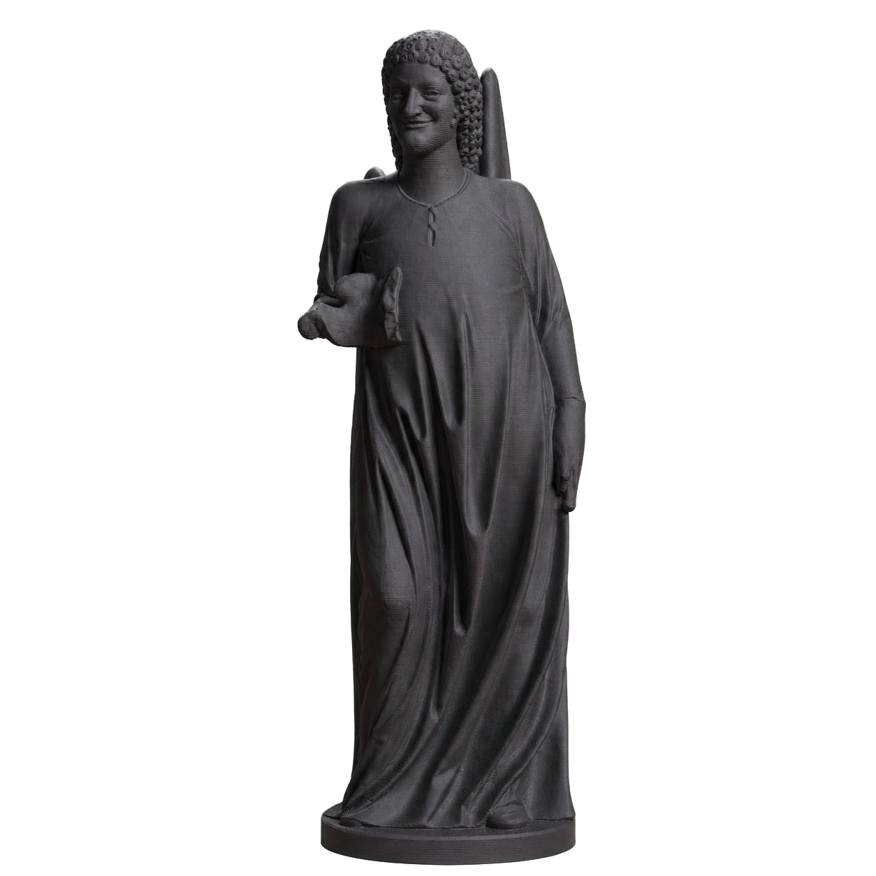 The angel Gabriel? with dove Charcoal Black collectible bust
