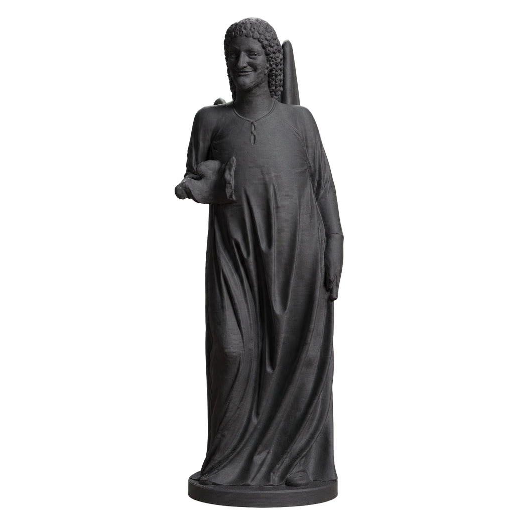 The angel Gabriel? with dove Charcoal Black collectible bust