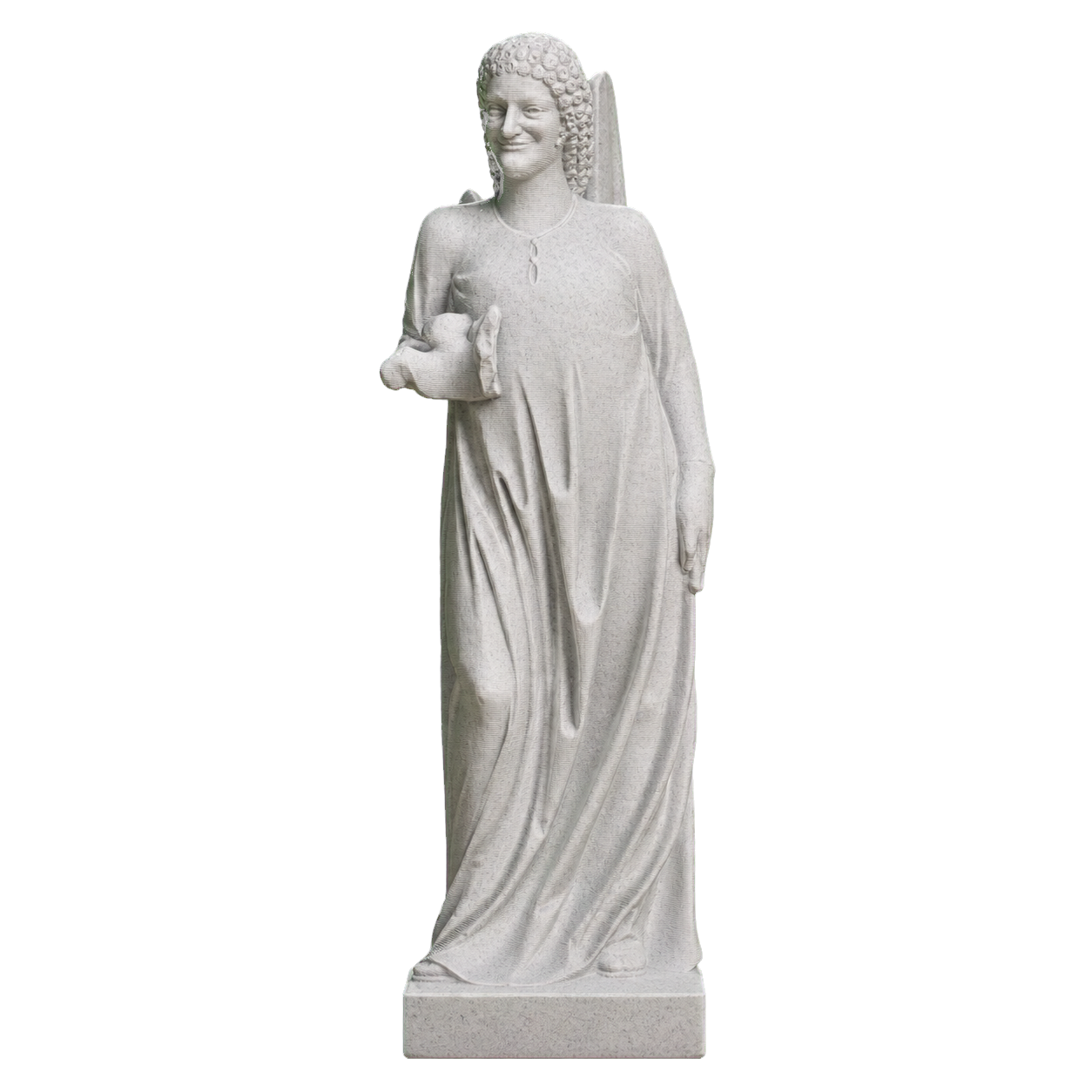The angel Gabriel? with dove Marble Stone collectible bust
