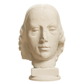 Female head. Fragment of a statue Ivory White collectible bust