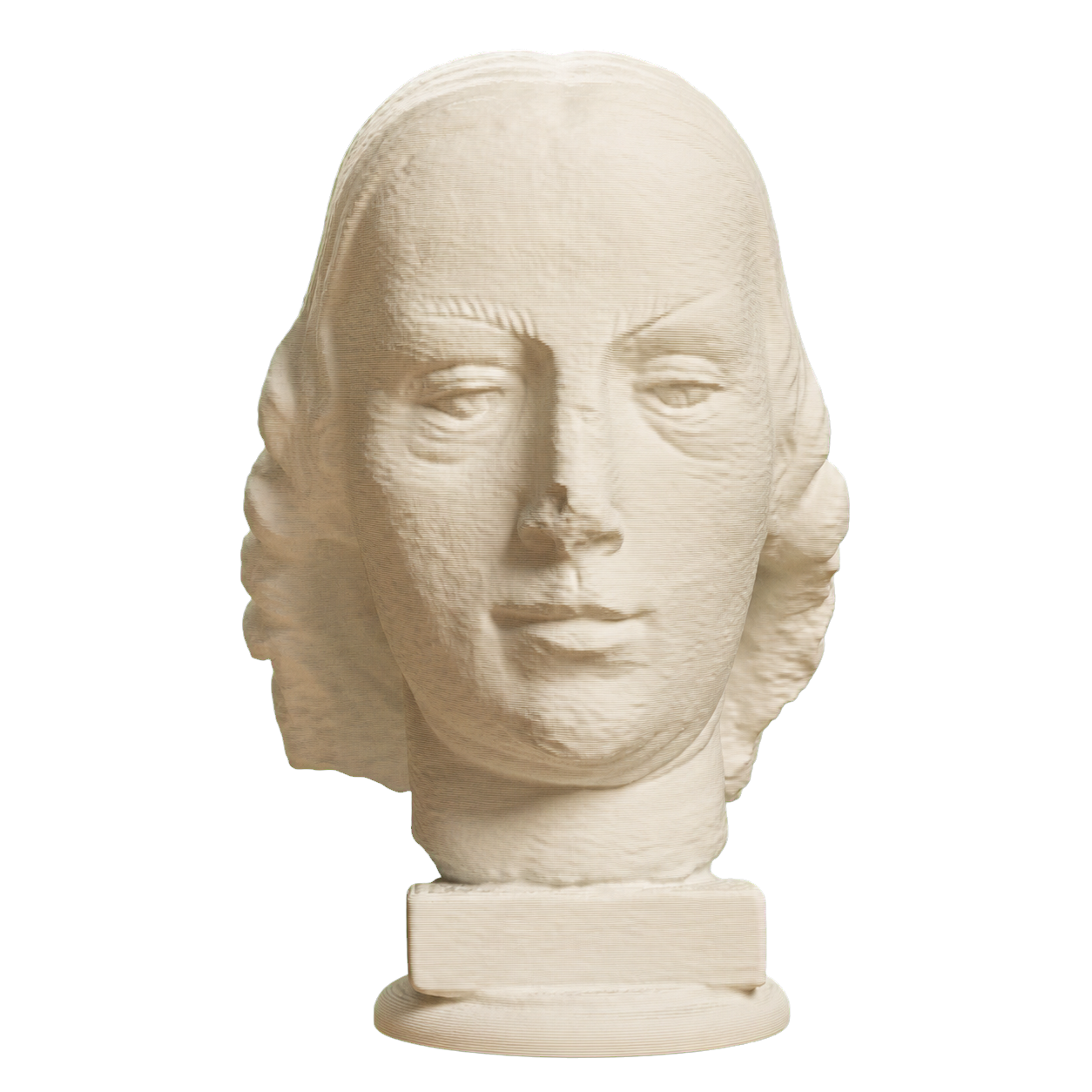 Female head. Fragment of a statue Ivory White collectible bust