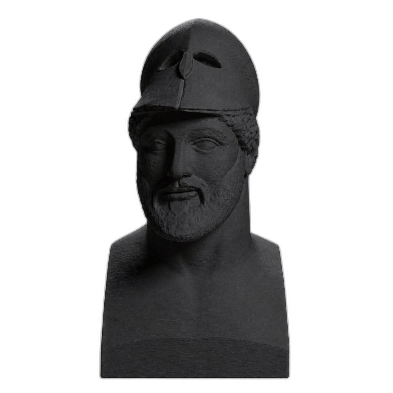 Warrior with Helmet Miltiades Charcoal Black collectible bust