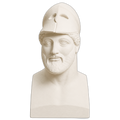 Warrior with Helmet Miltiades Ivory White collectible bust