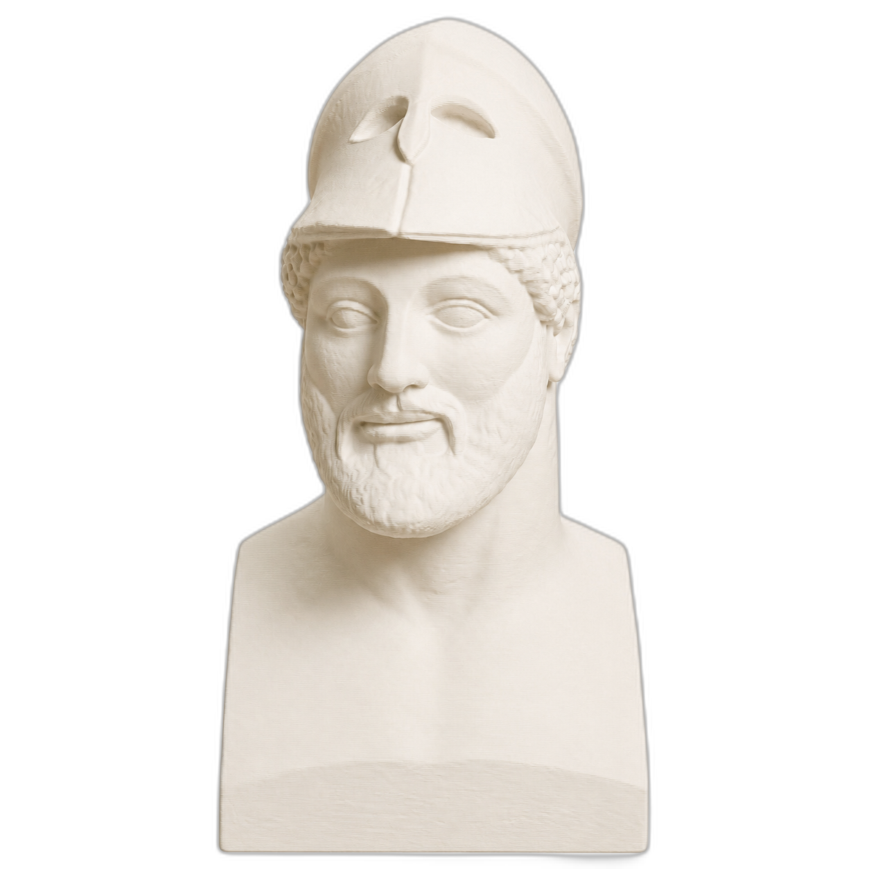 Warrior with Helmet Miltiades Ivory White collectible bust