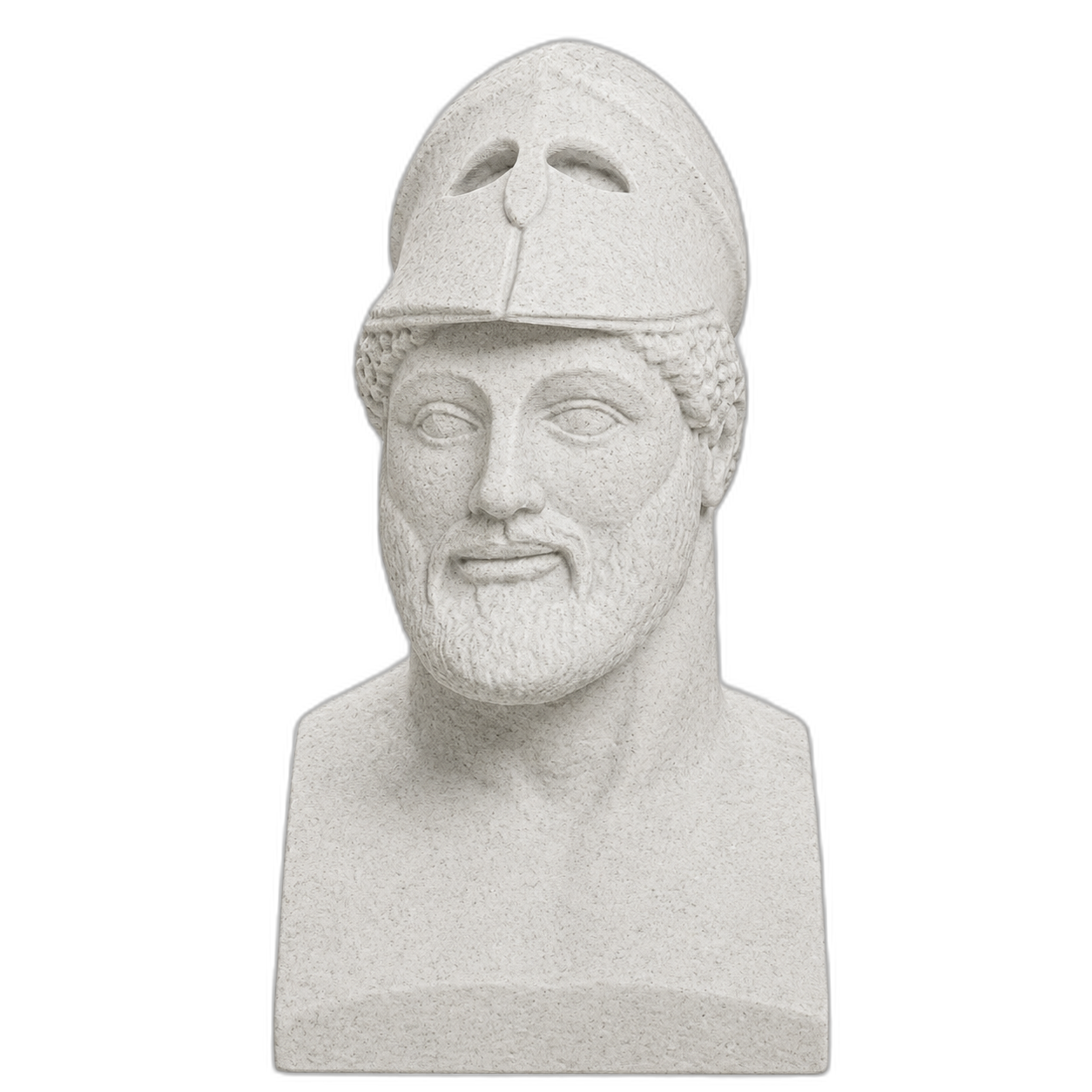 Warrior with Helmet Miltiades Marble Stone collectible bust