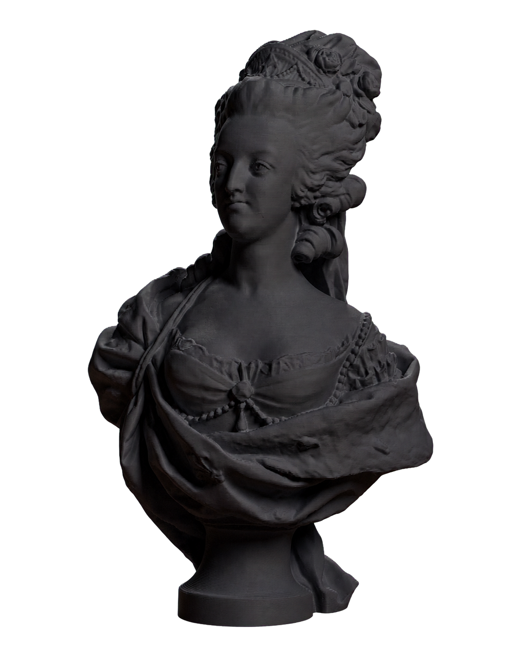 Portrait of Marie Antoinette (1755-93) Charcoal Black collectible bust