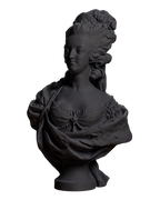 Portrait of Marie Antoinette (1755-93) Charcoal Black collectible bust