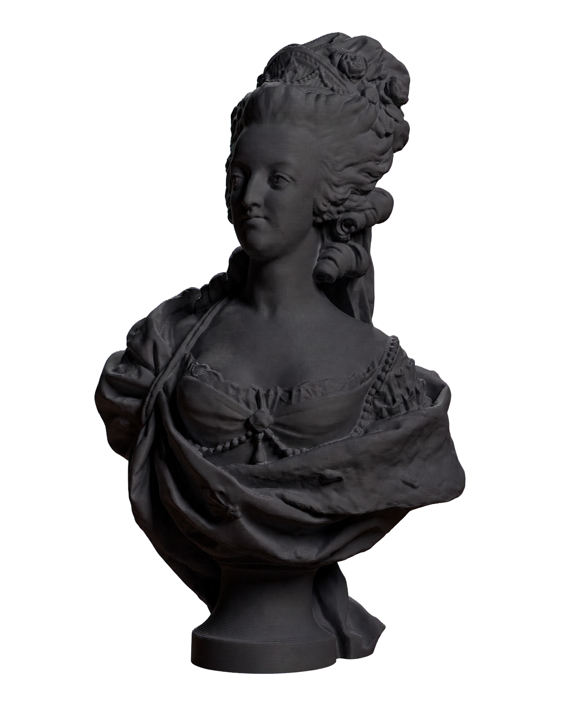 Portrait of Marie Antoinette (1755-93) Charcoal Black collectible bust