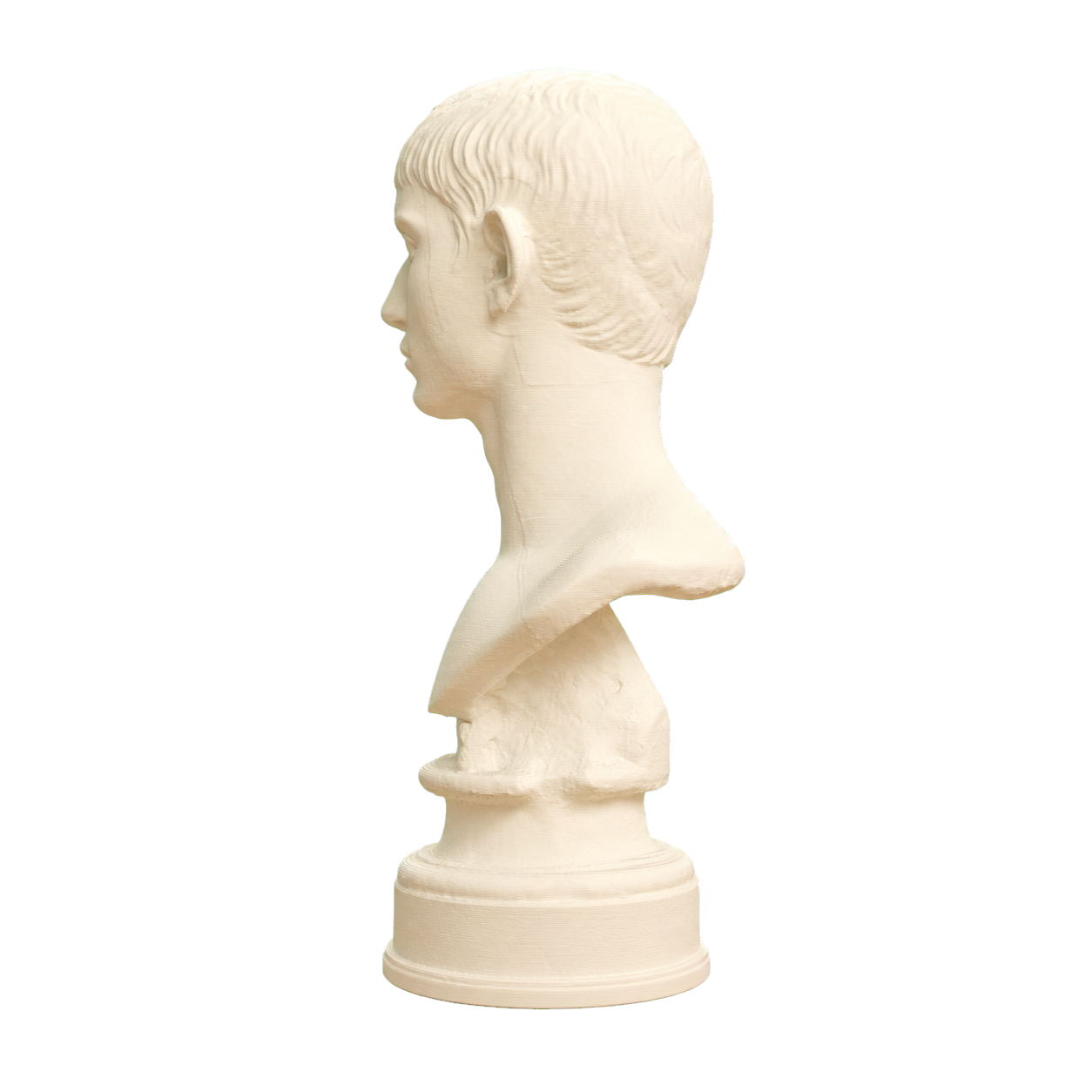 Young Man with Short Hair Ivory White collectible bust