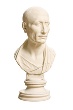 Portrait of Julius Caesar (?) The Green Caesar Ivory White collectible bust