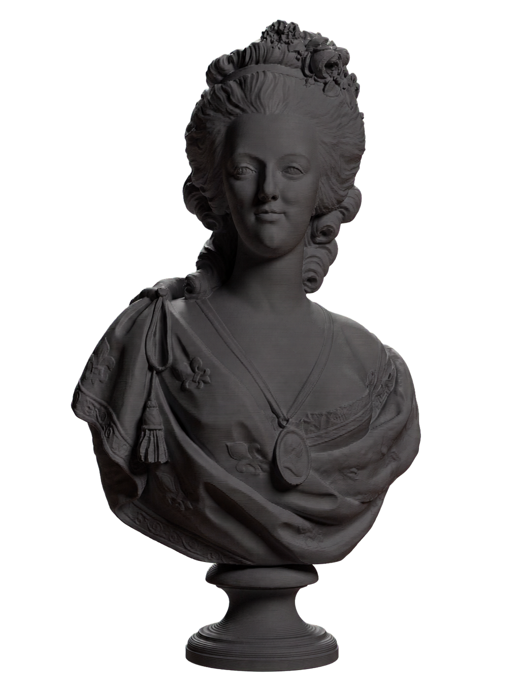 Portrait of Marie Antoinette Charcoal Black collectible bust