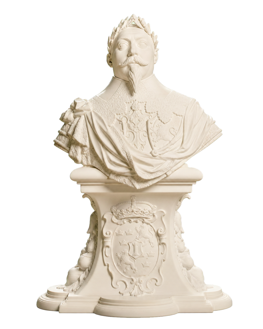 Gustav II Adolf King of Sweden Ivory White collectible bust
