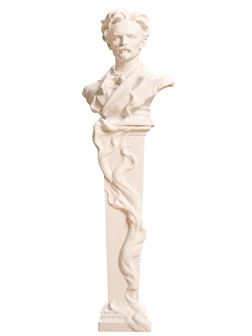 Portrait of August Strindberg Ivory White collectible bust