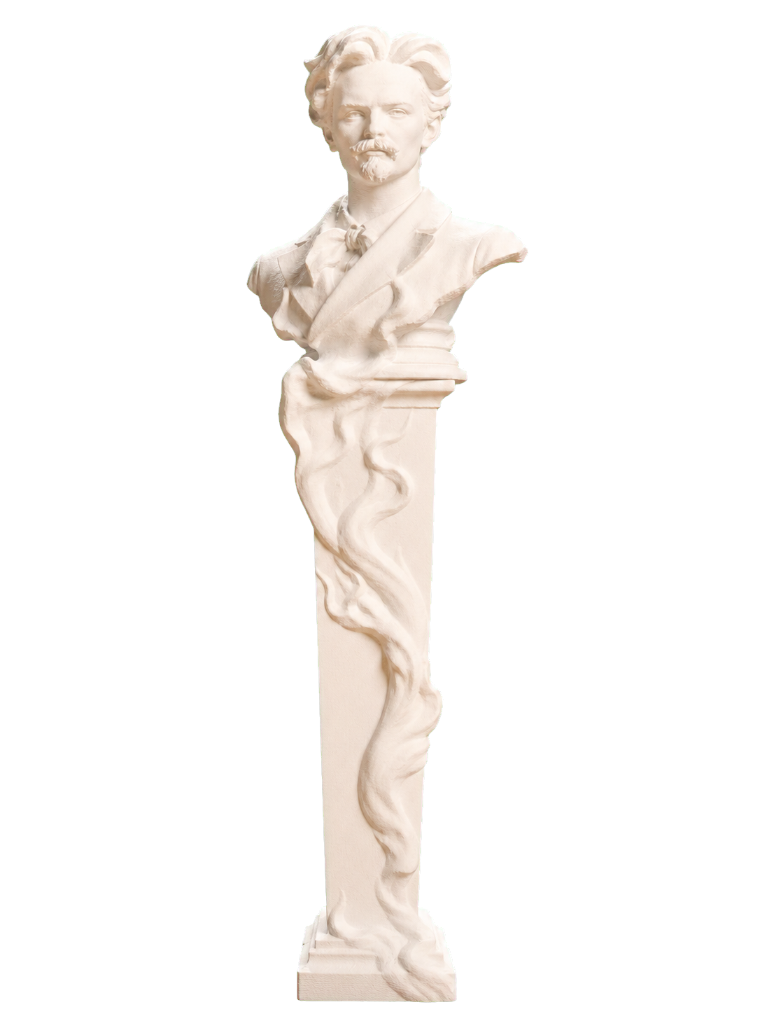 Portrait of August Strindberg Ivory White collectible bust