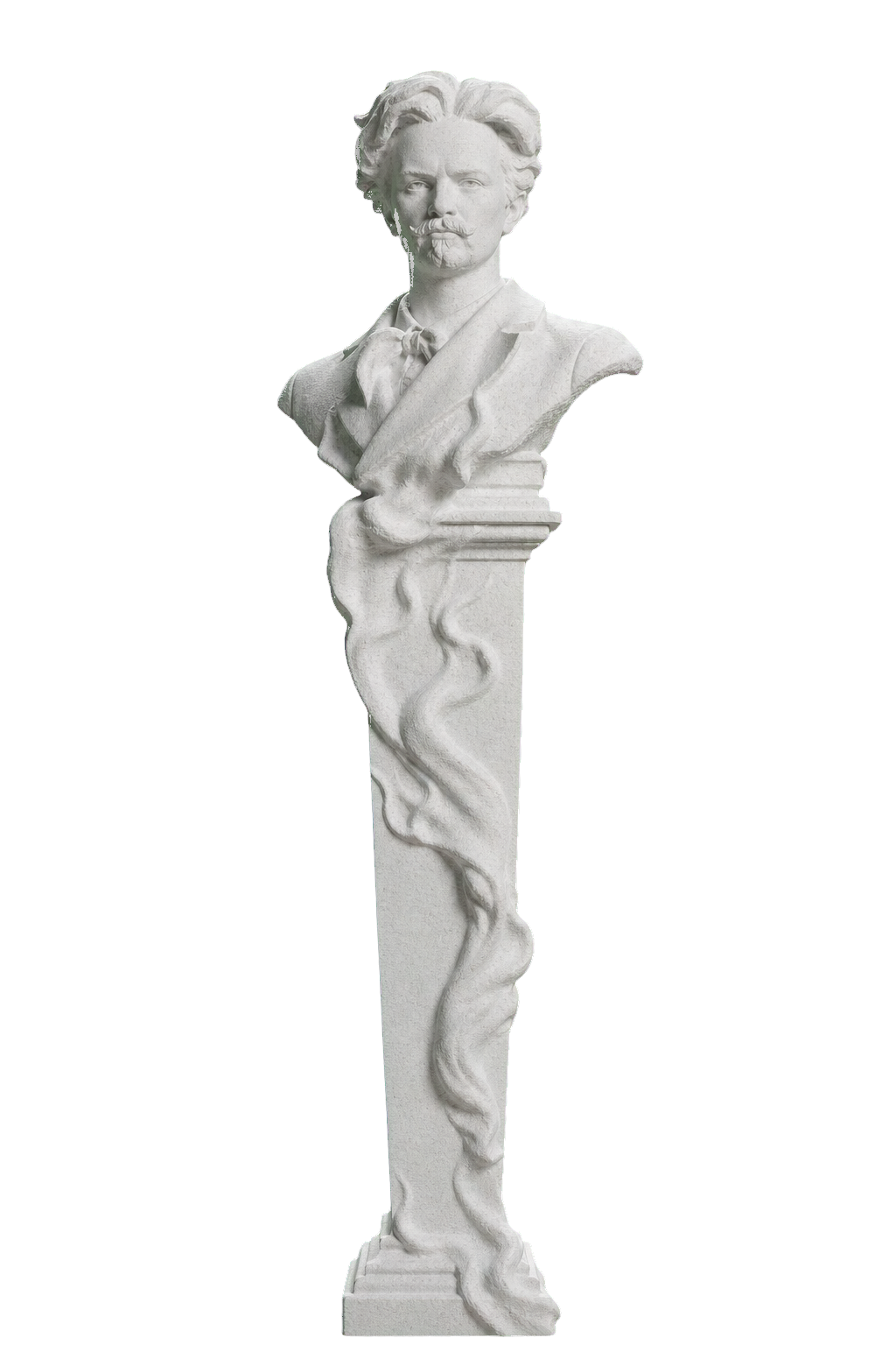 Portrait of August Strindberg Marble Stone collectible bust