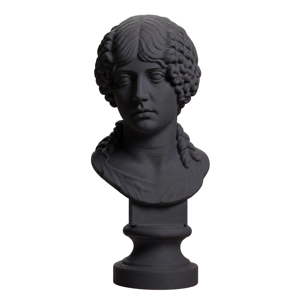 Portrait of a girl Minatia Polla Charcoal Black collectible bust
