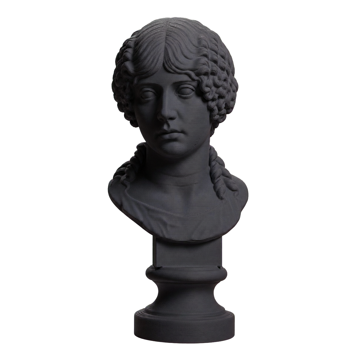 Portrait of a girl Minatia Polla Charcoal Black collectible bust