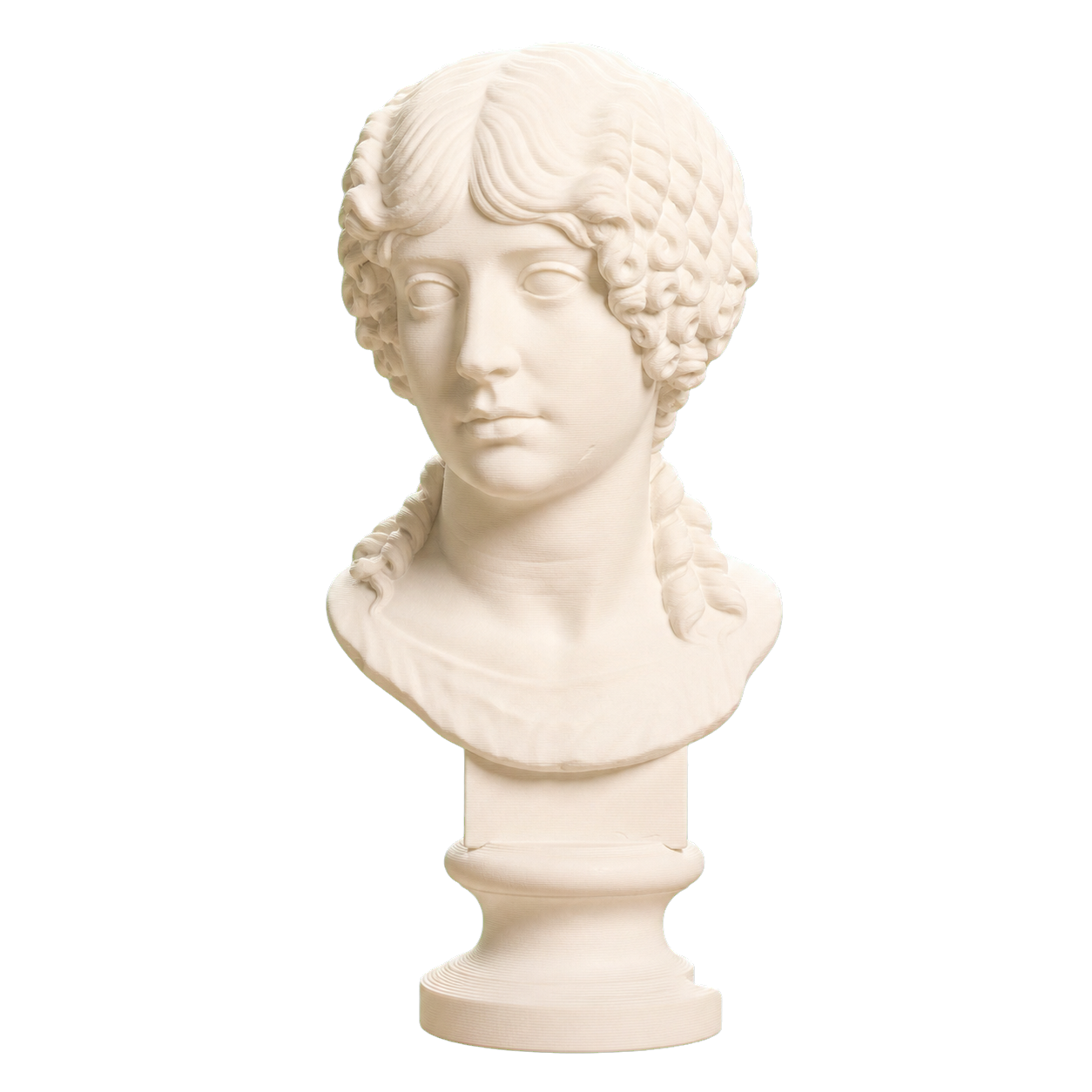 Portrait of a girl Minatia Polla Ivory White collectible bust