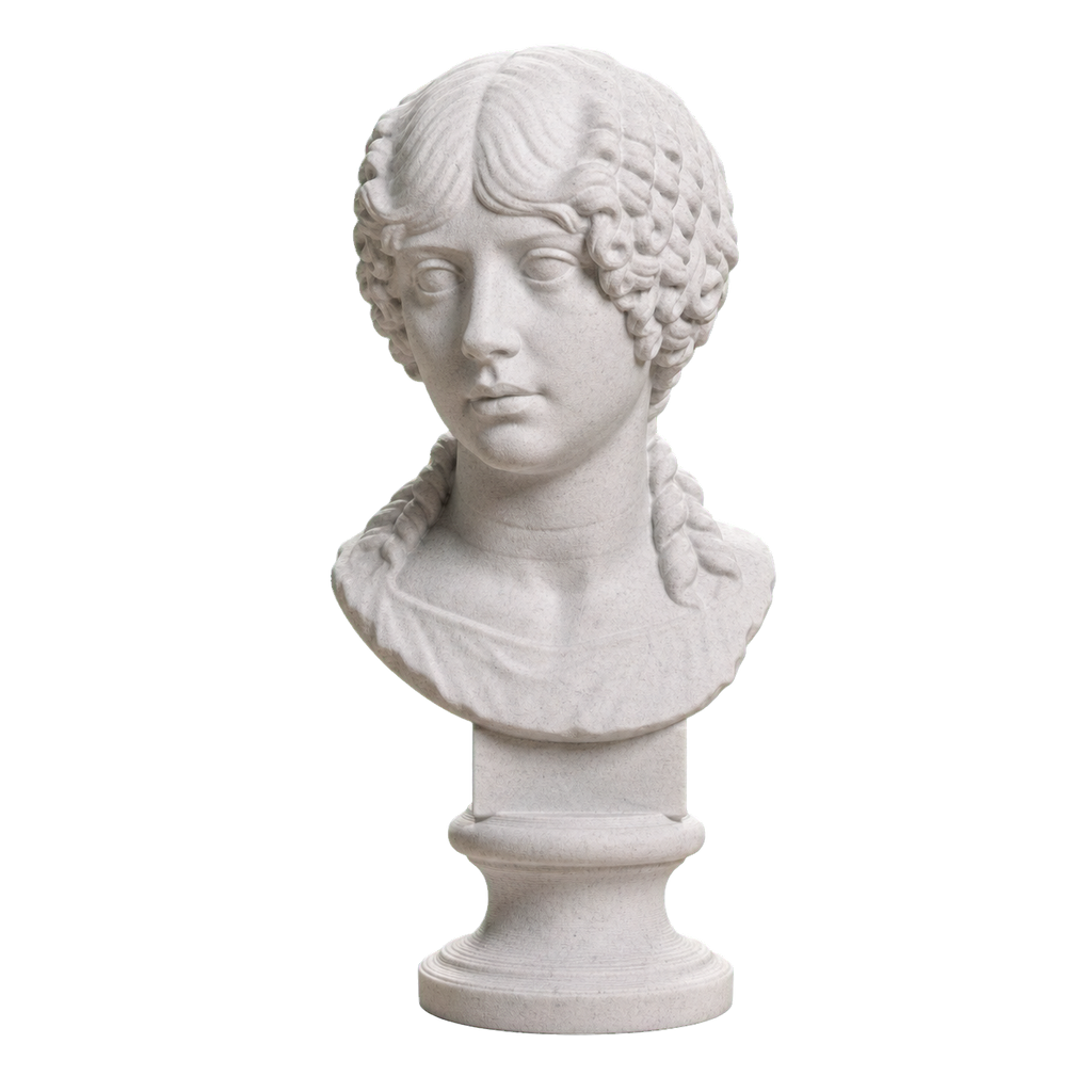 Portrait of a girl Minatia Polla Marble Stone collectible bust