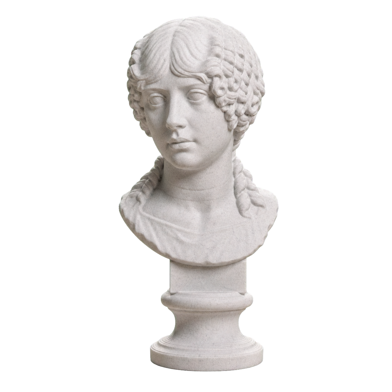 Portrait of a girl Minatia Polla Marble Stone collectible bust