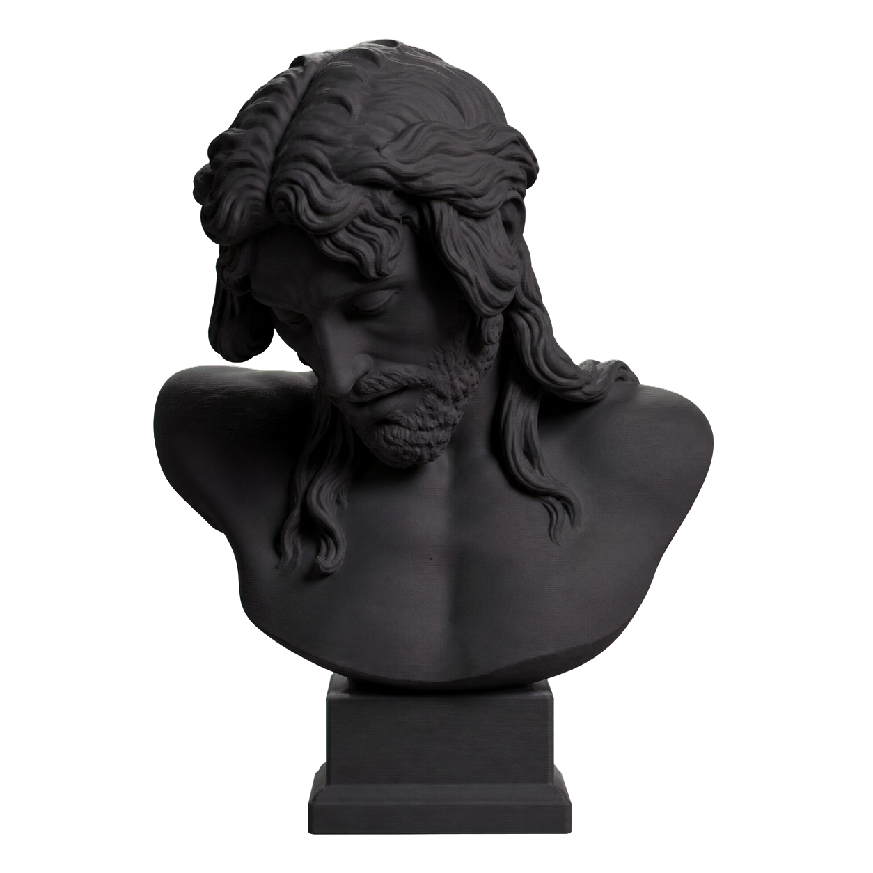 Christ on the Crucifix Charcoal Black collectible bust