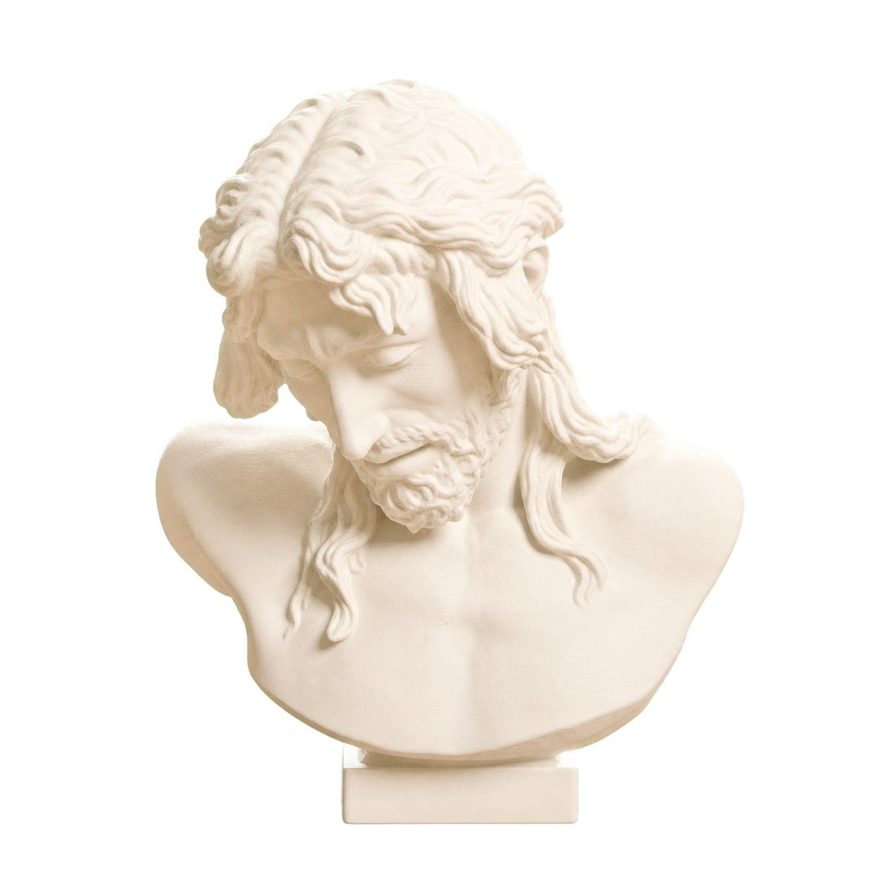Christ on the Crucifix Ivory White collectible bust