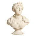 Bust of a young woman Ivory White collectible bust