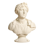 Bust of a young woman Ivory White collectible bust