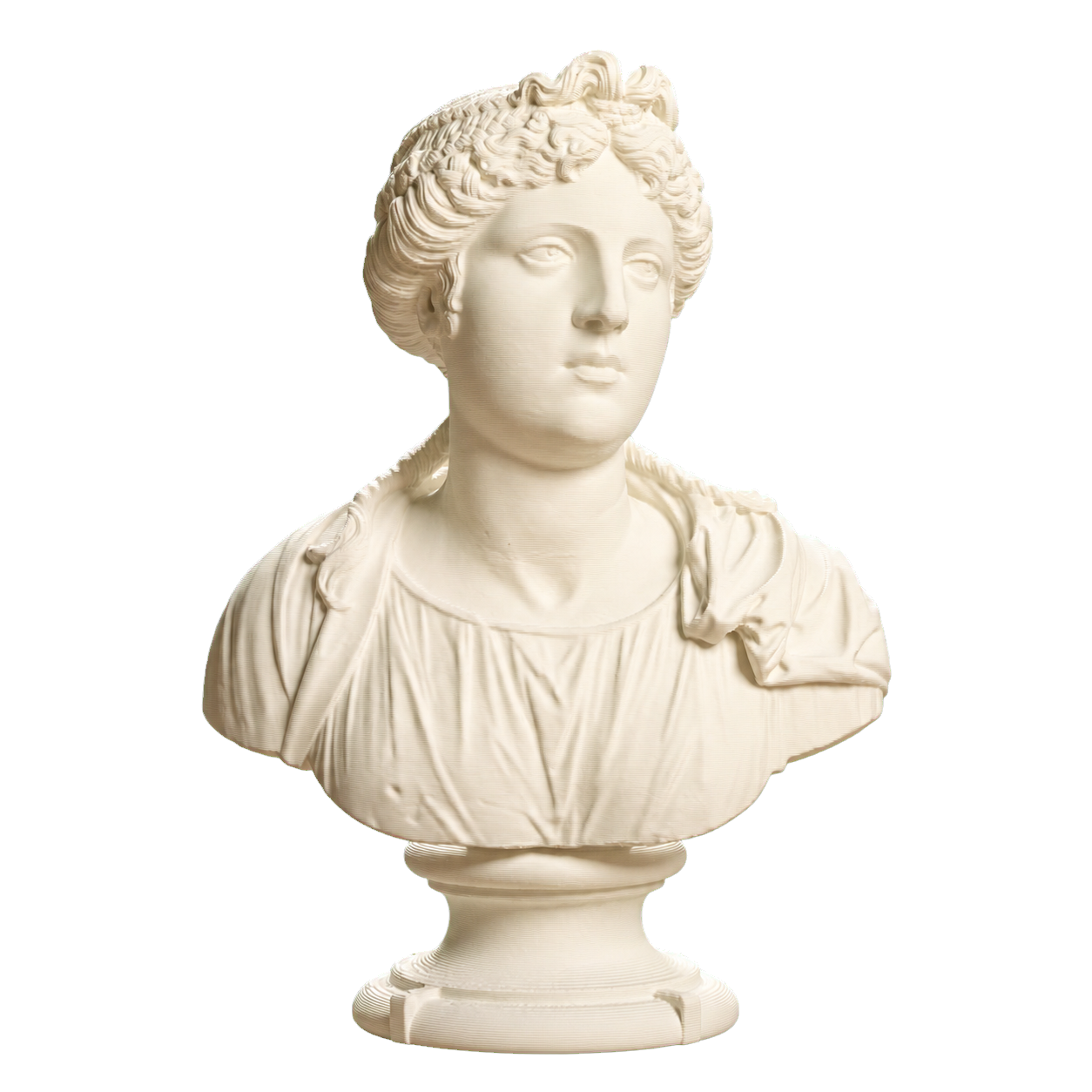 Bust of a young woman Ivory White collectible bust