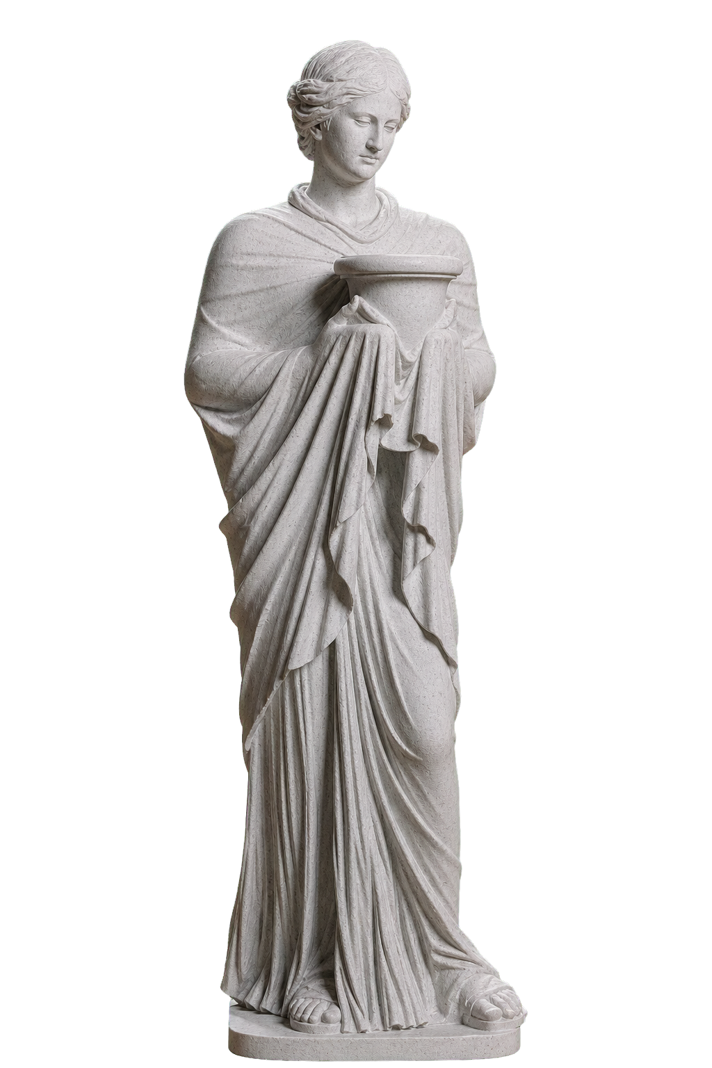 Statue of priestess or Muse Marble Stone collectible bust