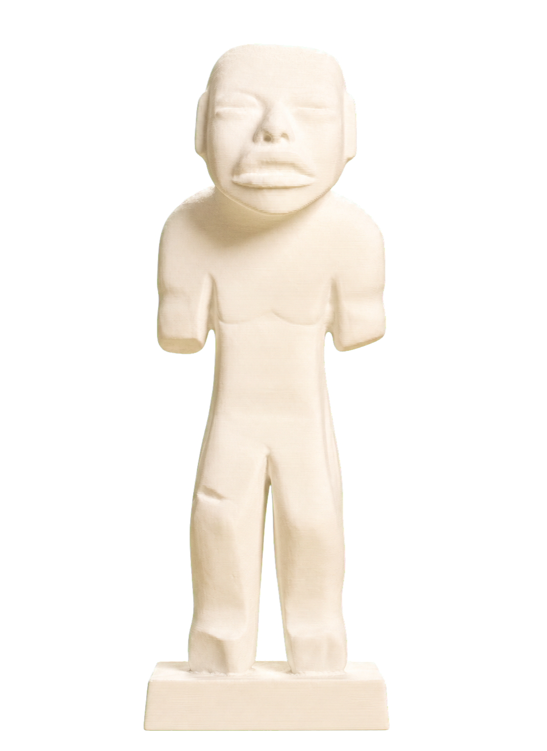 Sculpture Olmec Man Ivory White collectible bust