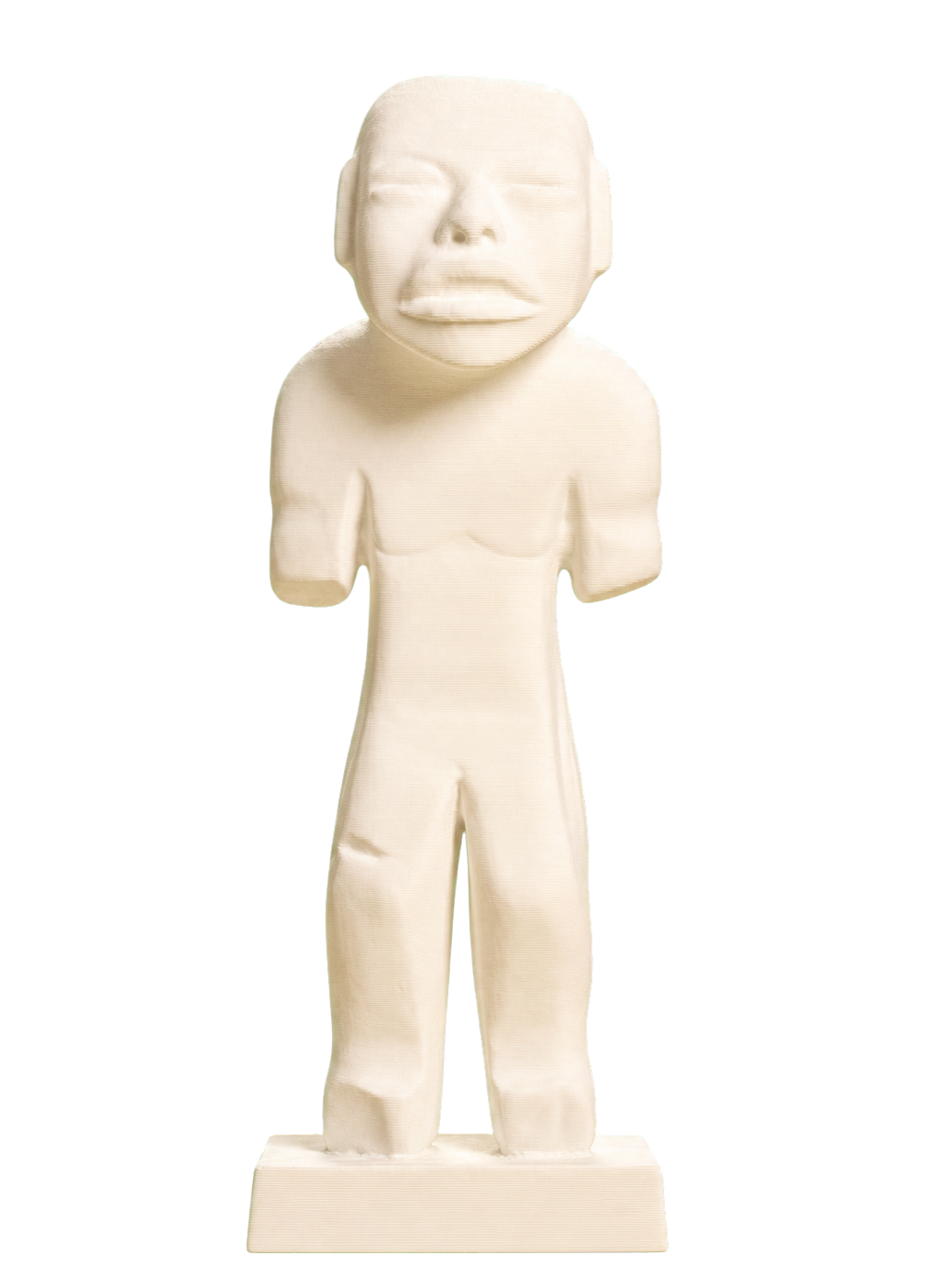 Sculpture Olmec Man Ivory White collectible bust