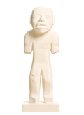 Sculpture Olmec Man Ivory White collectible bust