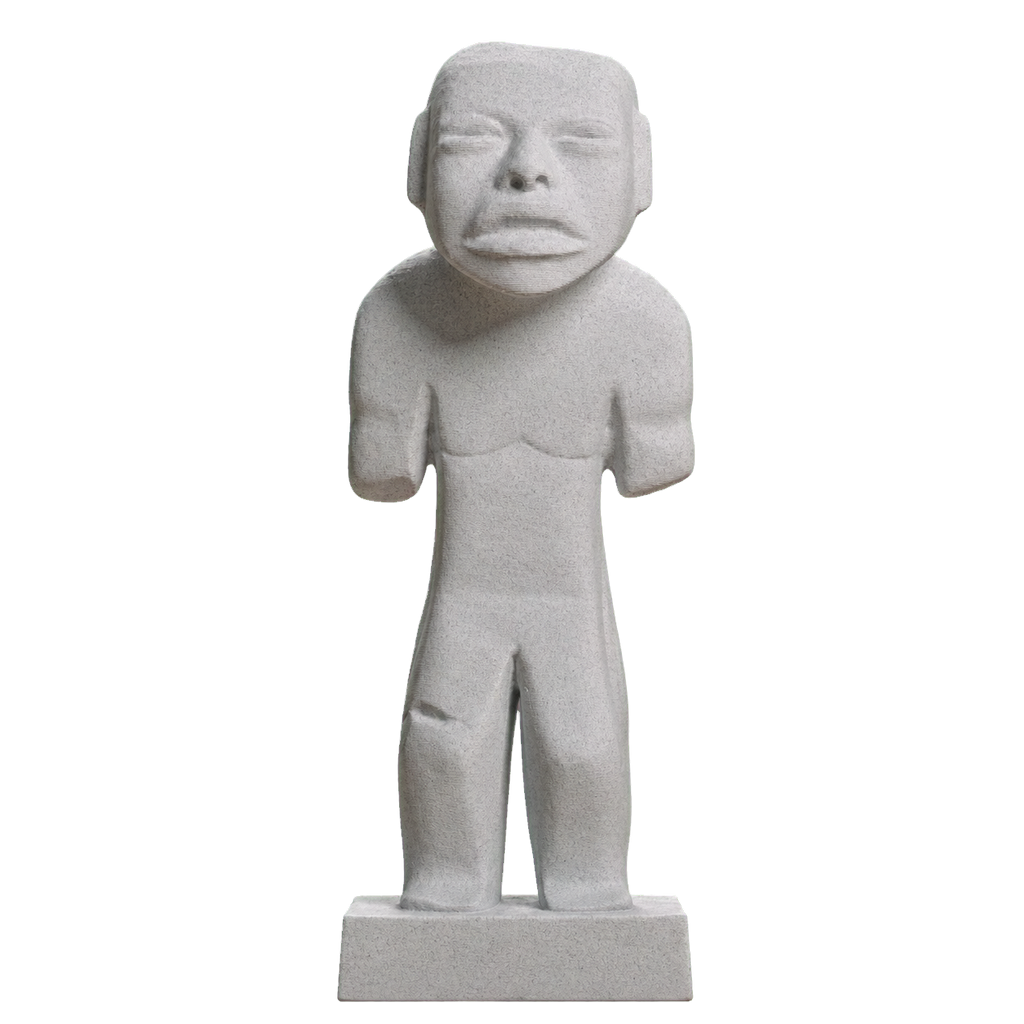 Sculpture Olmec Man Marble Stone collectible bust