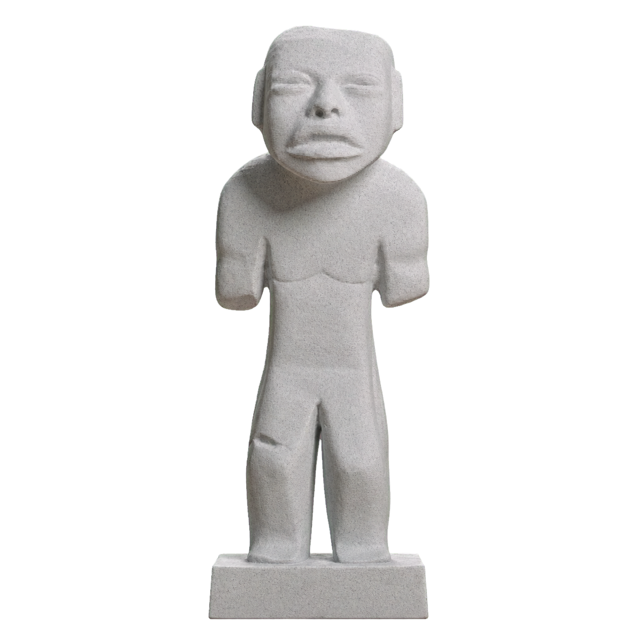 Sculpture Olmec Man Marble Stone collectible bust