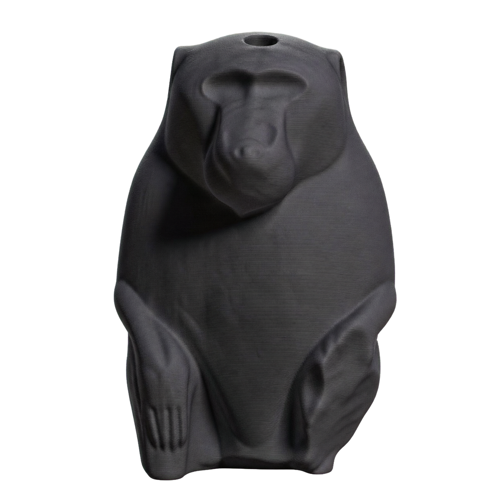 Statuette of a Baboon Charcoal Black collectible bust