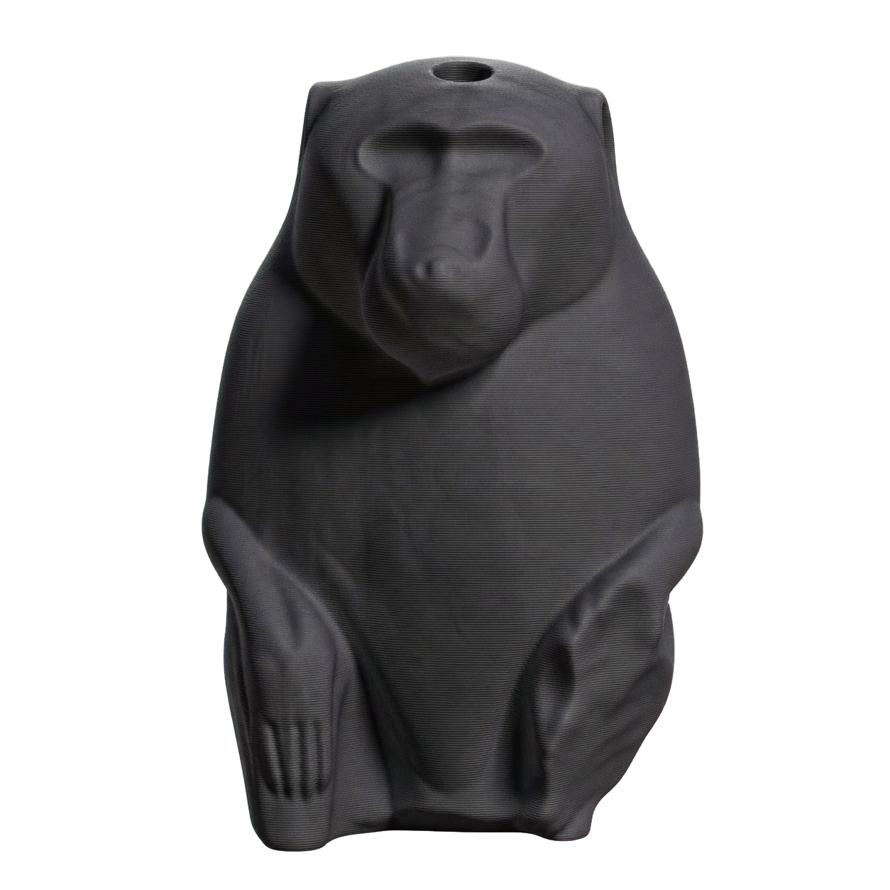 Statuette of a Baboon Charcoal Black collectible bust