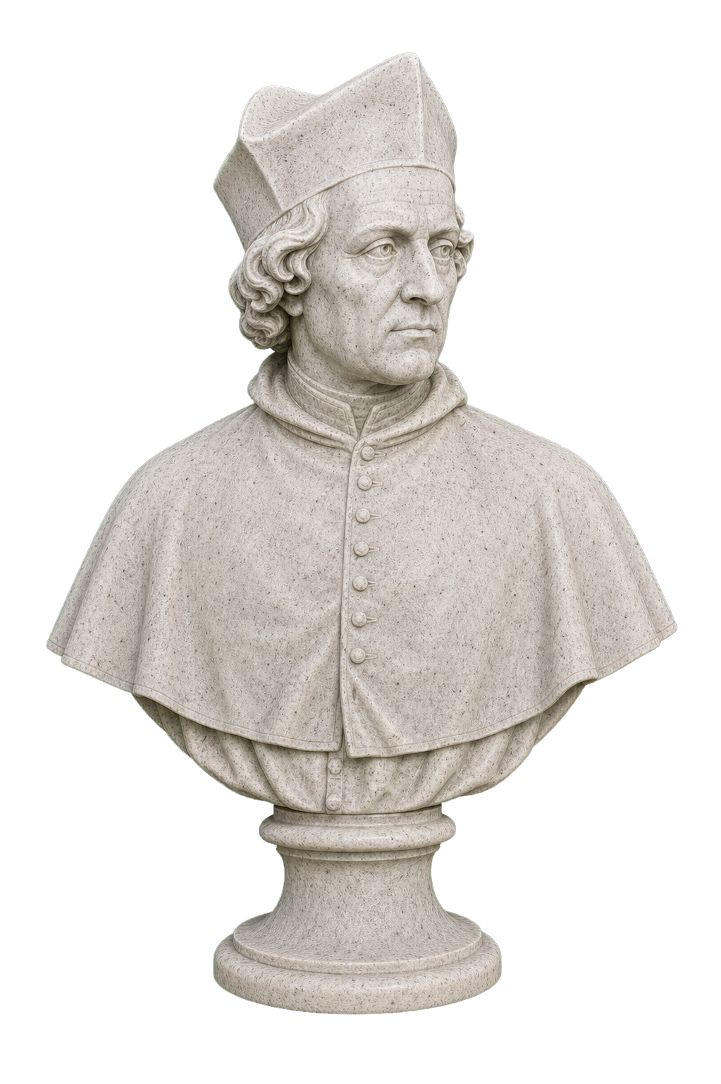 Portrait of a Cardinal Marble Stone collectible bust