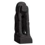 Figure of a squatting monkey Charcoal Black collectible bust