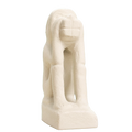 Figure of a squatting monkey Ivory White collectible bust