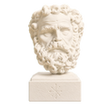 Head of a Bearded Man Ivory White collectible bust