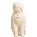 Chinese Porcelain Pug Dog B (One of a Pair) Ivory White collectible bust