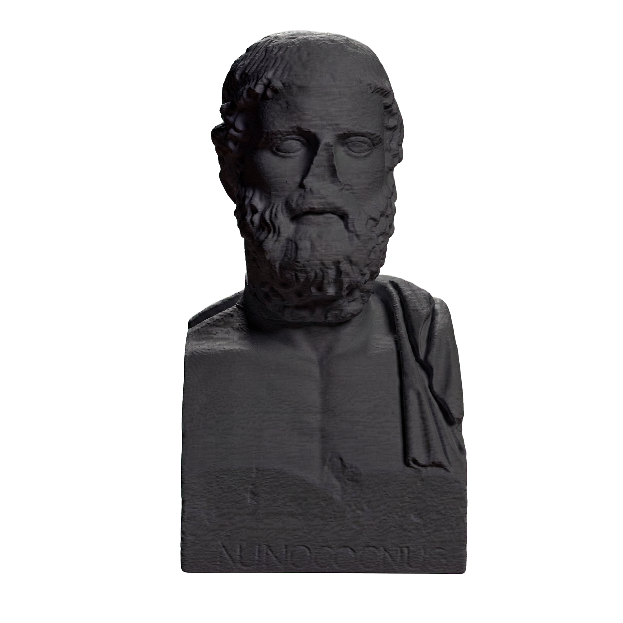 Greek Poet Anakreon (wrongly entitled Demosthenes) Charcoal Black collectible bust