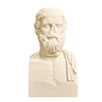 Greek Poet Anakreon (wrongly entitled Demosthenes) Ivory White collectible bust