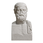 Greek Poet Anakreon (wrongly entitled Demosthenes) Marble Stone collectible bust