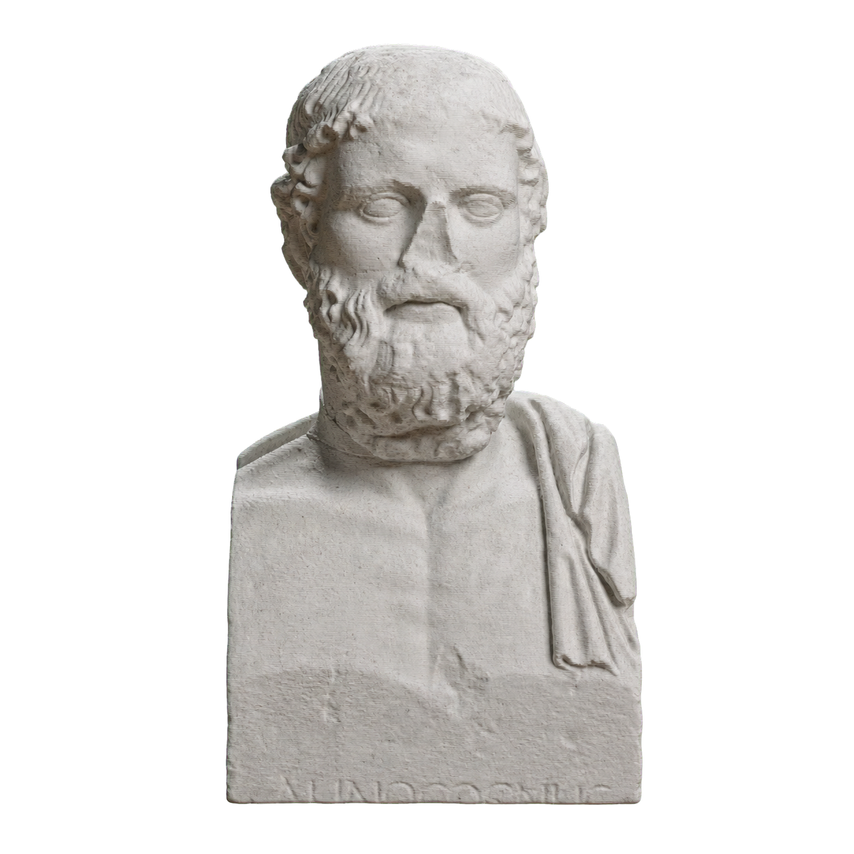 Greek Poet Anakreon (wrongly entitled Demosthenes) Marble Stone collectible bust