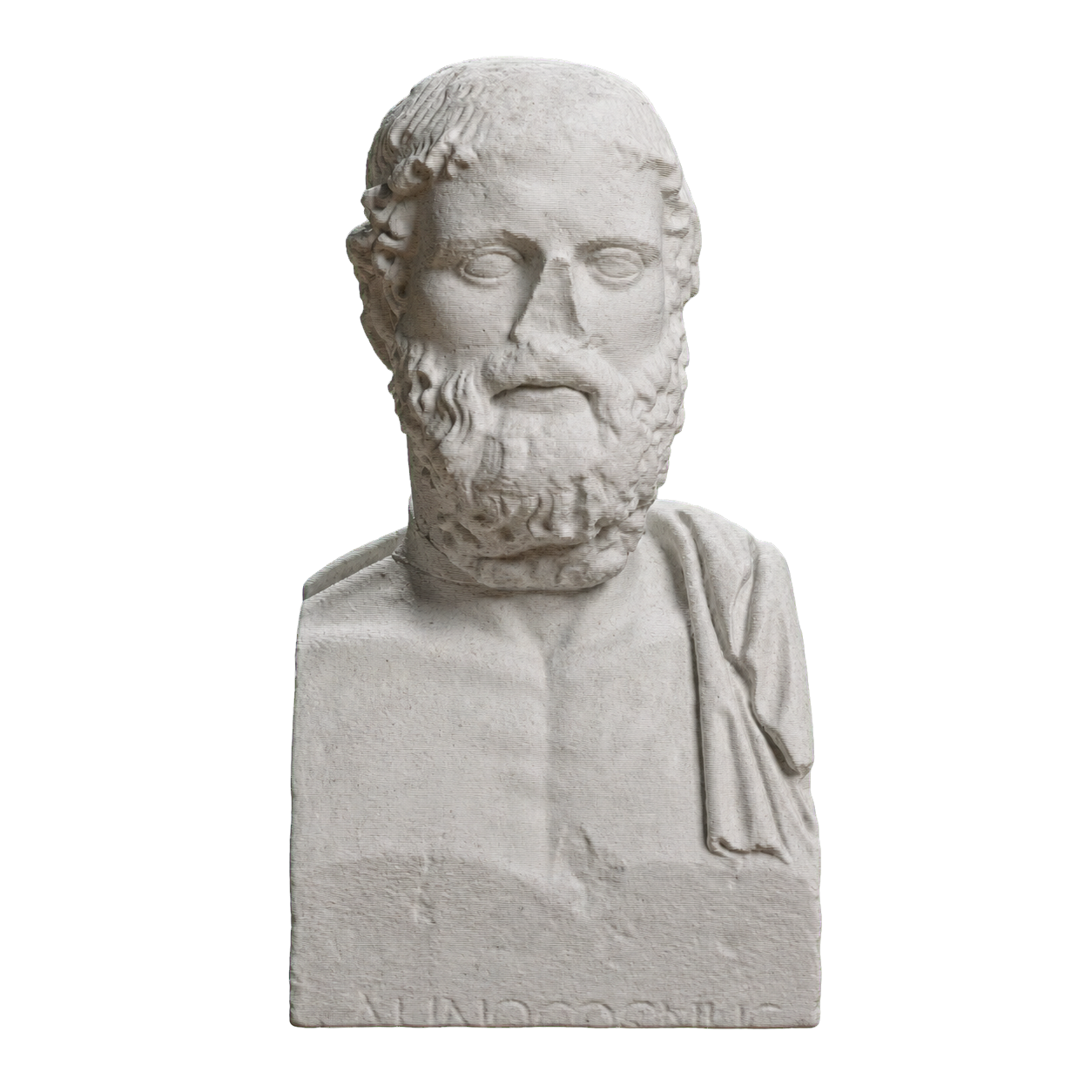 Greek Poet Anakreon (wrongly entitled Demosthenes) Marble Stone collectible bust